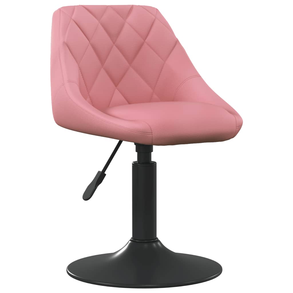 Scaune de masa pivotante, 4 buc., catifea, roz, model 2 — imaginea 5