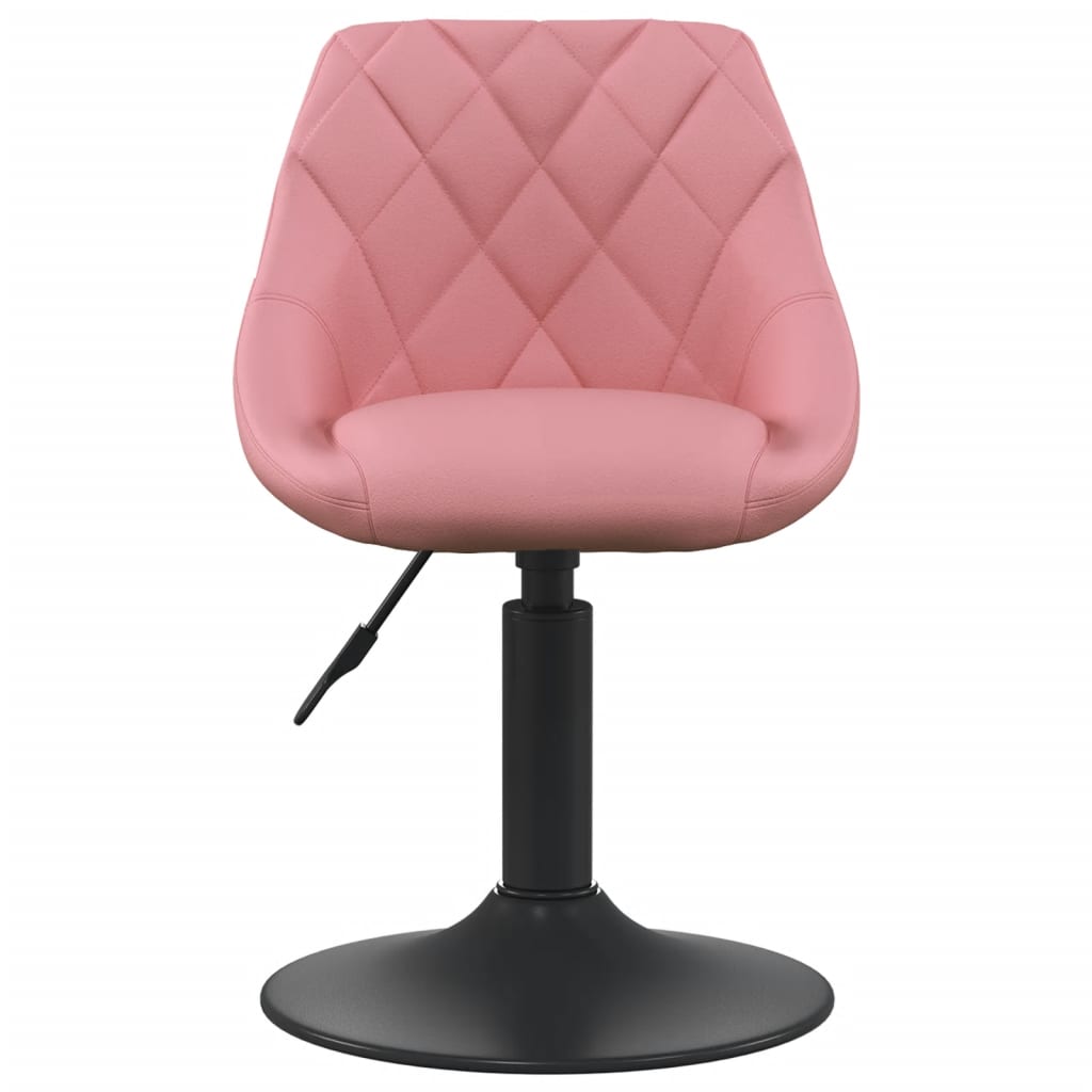 Scaune de masa pivotante, 4 buc., catifea, roz, model 2 — imaginea 7
