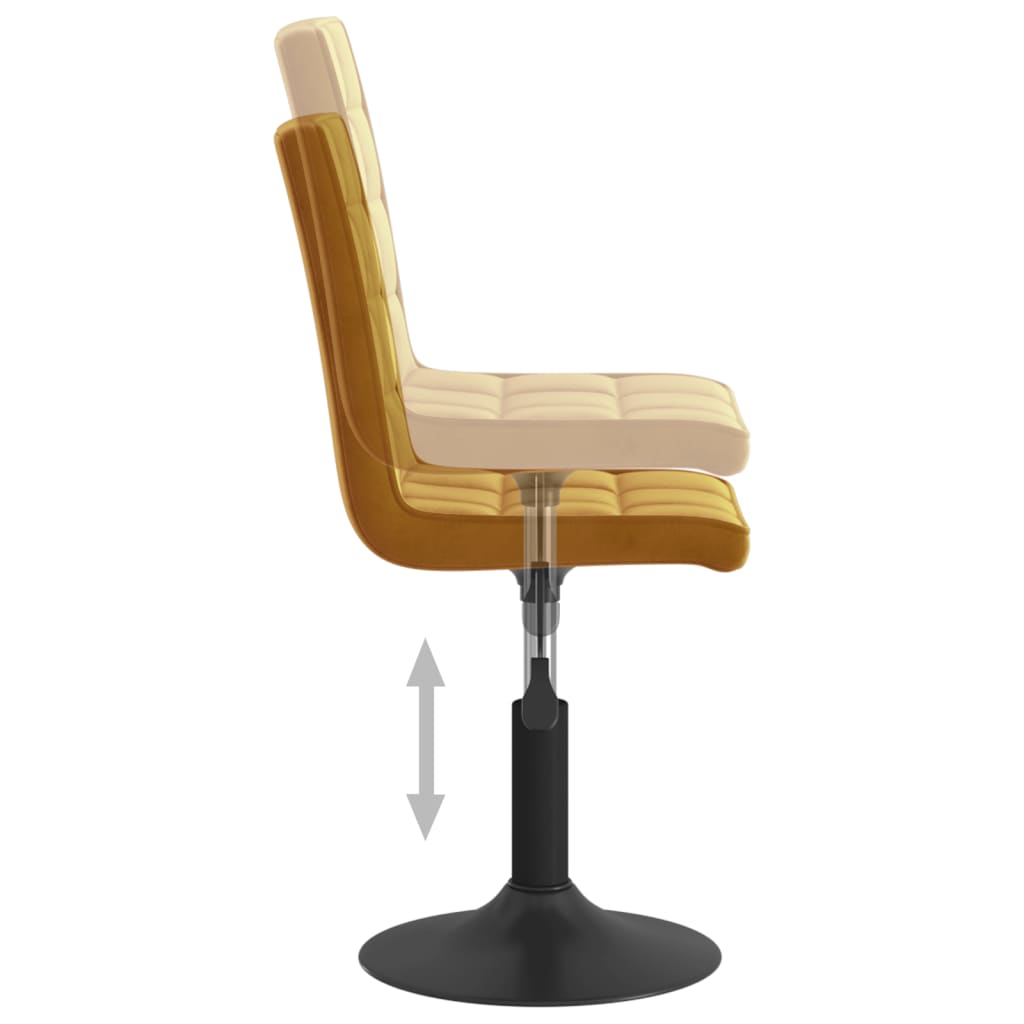 Scaune de masa pivotante, 6 buc., catifea, maro, model 3 — imaginea 8