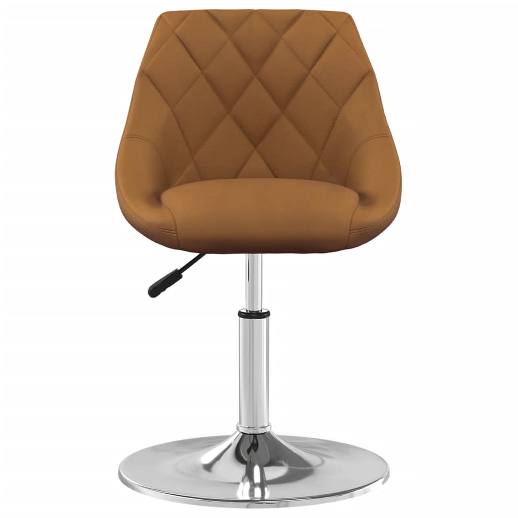 Scaune de masa pivotante, 6 buc., catifea, maro, model 1 — imaginea 4