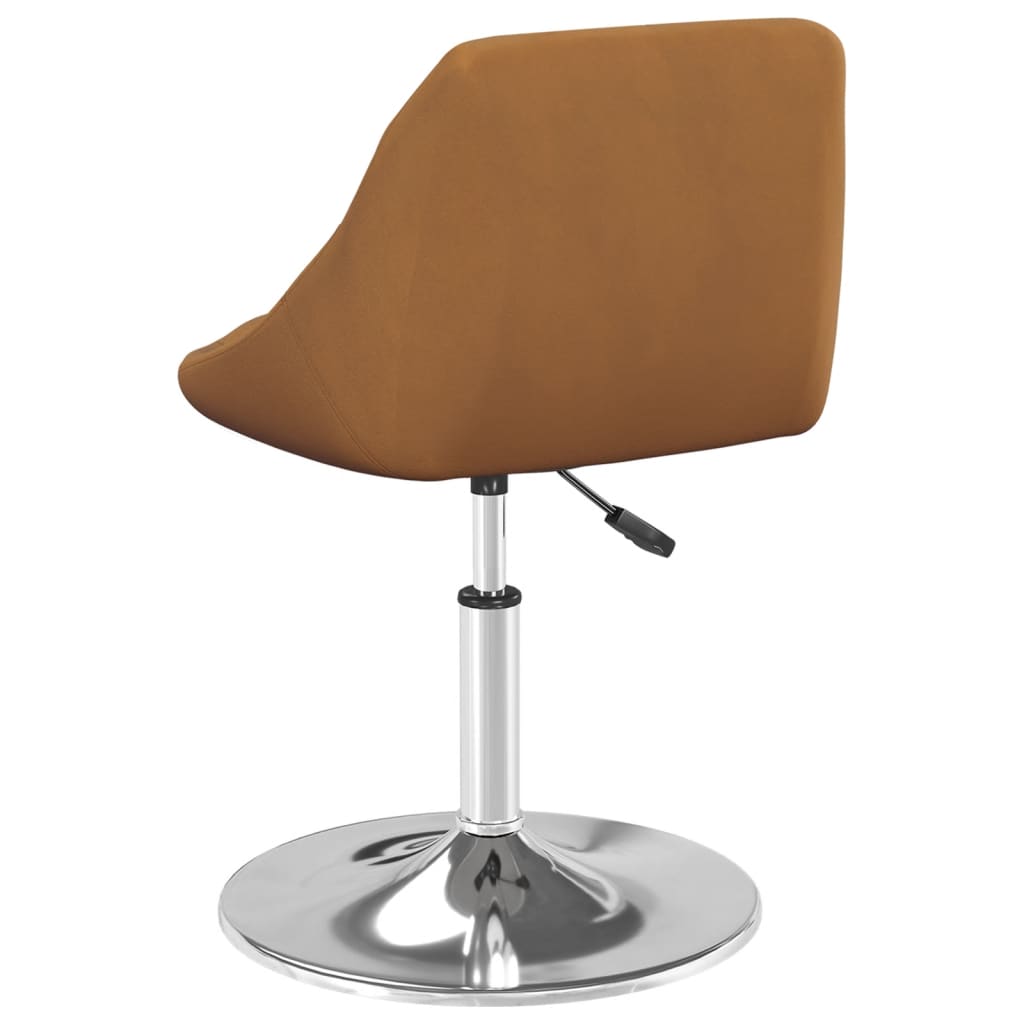 Scaune de masa pivotante, 6 buc., catifea, maro, model 1 — imaginea 7