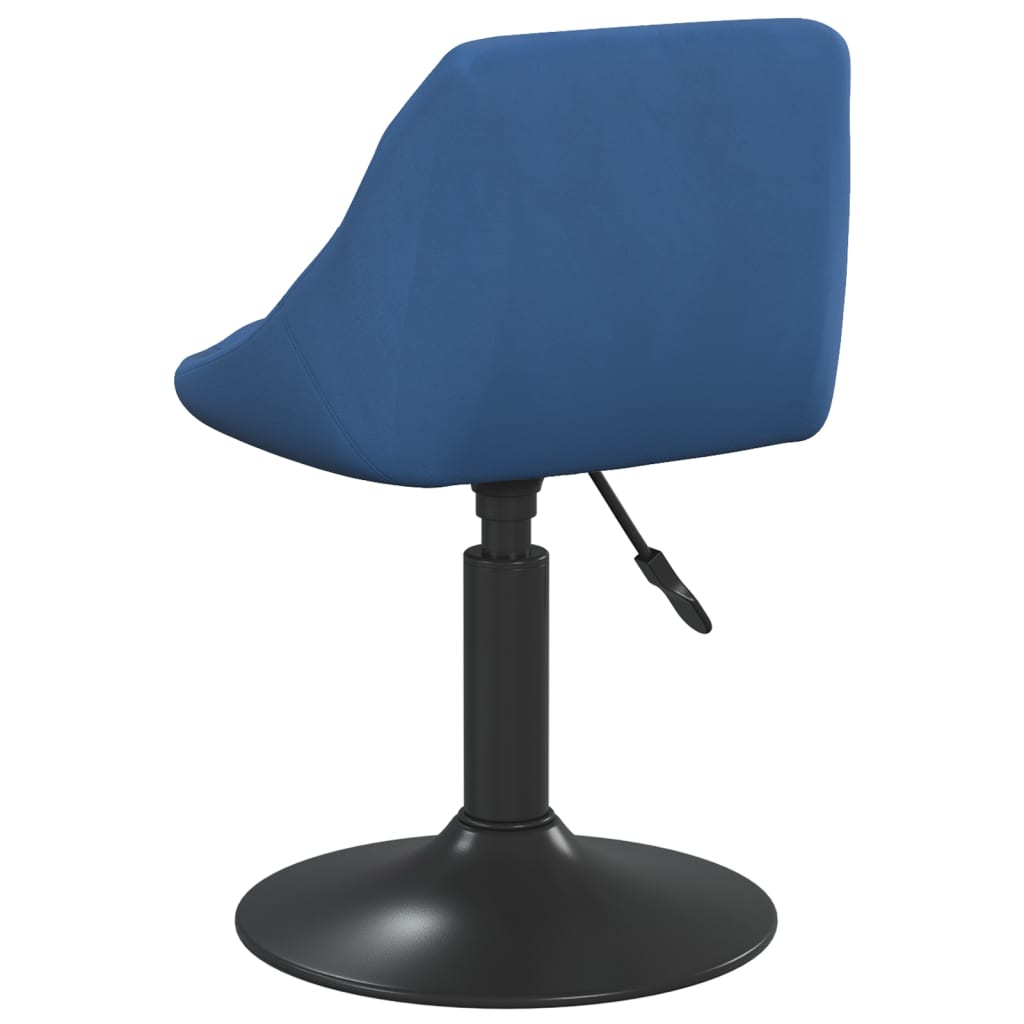 Scaune de masa pivotante, 4 buc., catifea, albastru, model 3 — imaginea 2