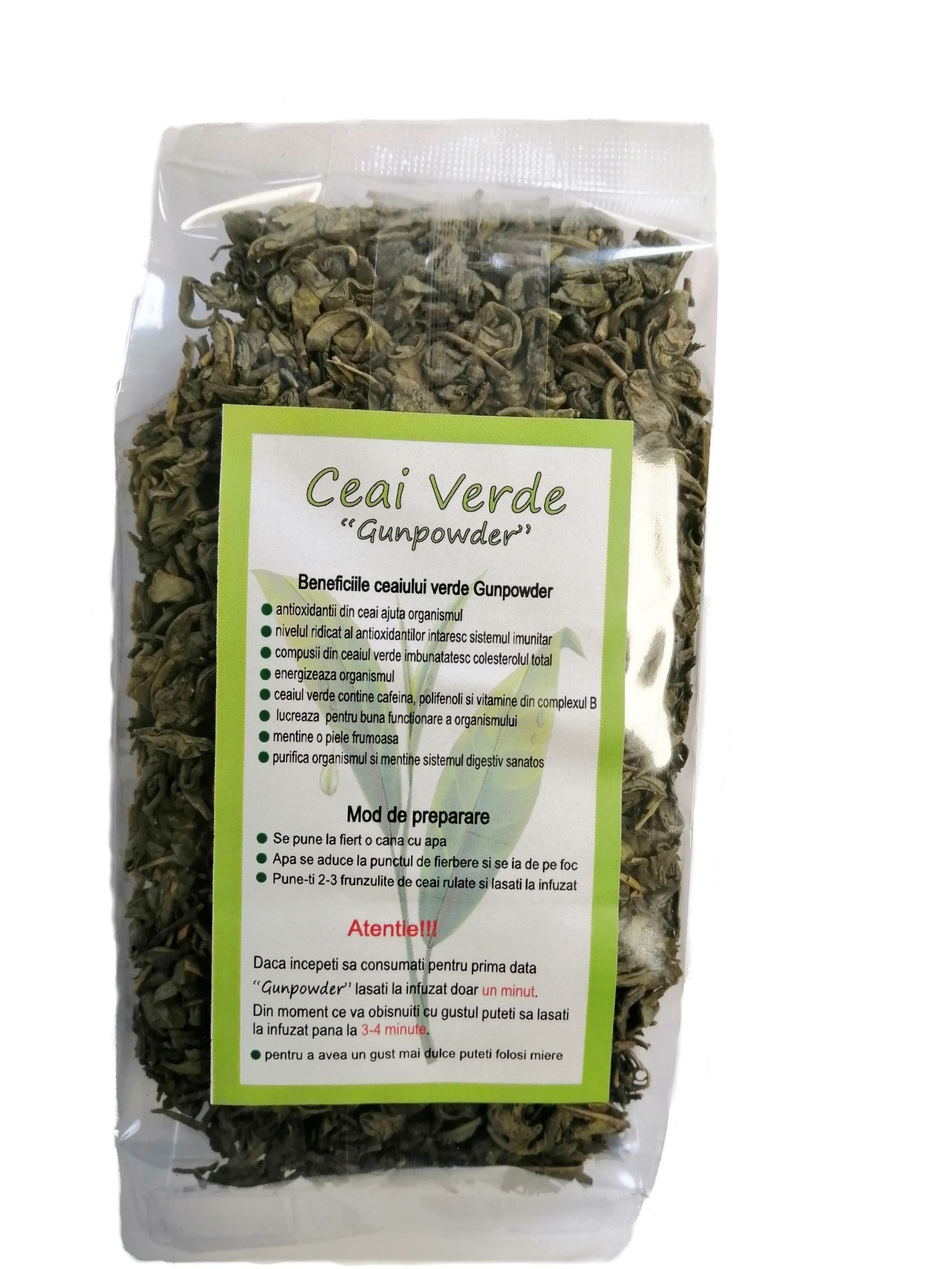 Ceai verde Gunpowder