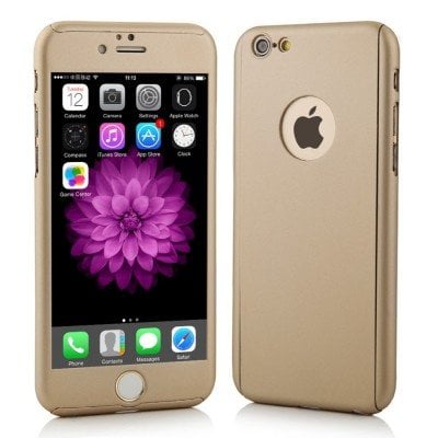Husa MyStyle FullBody, Apple iPhone 5 / Apple iPhone 5S / Apple iPhone 5SE , roz auriu, folie gratis