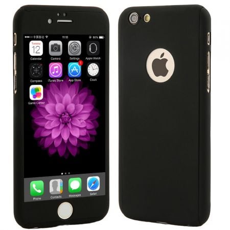 Husa MyStyle FullBody, Apple Iphone 6 Plus / Apple iPhone 6S Plus , negru, folie gratis