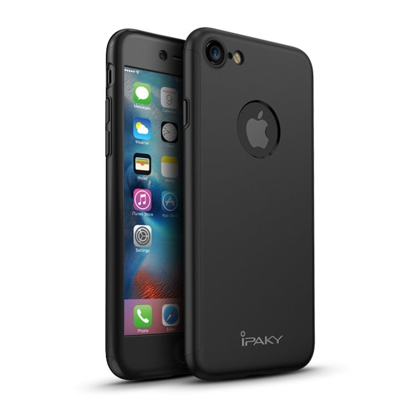 Husa de protectie Apple iPhone 7, iPaky Pro, negru, folie gratis