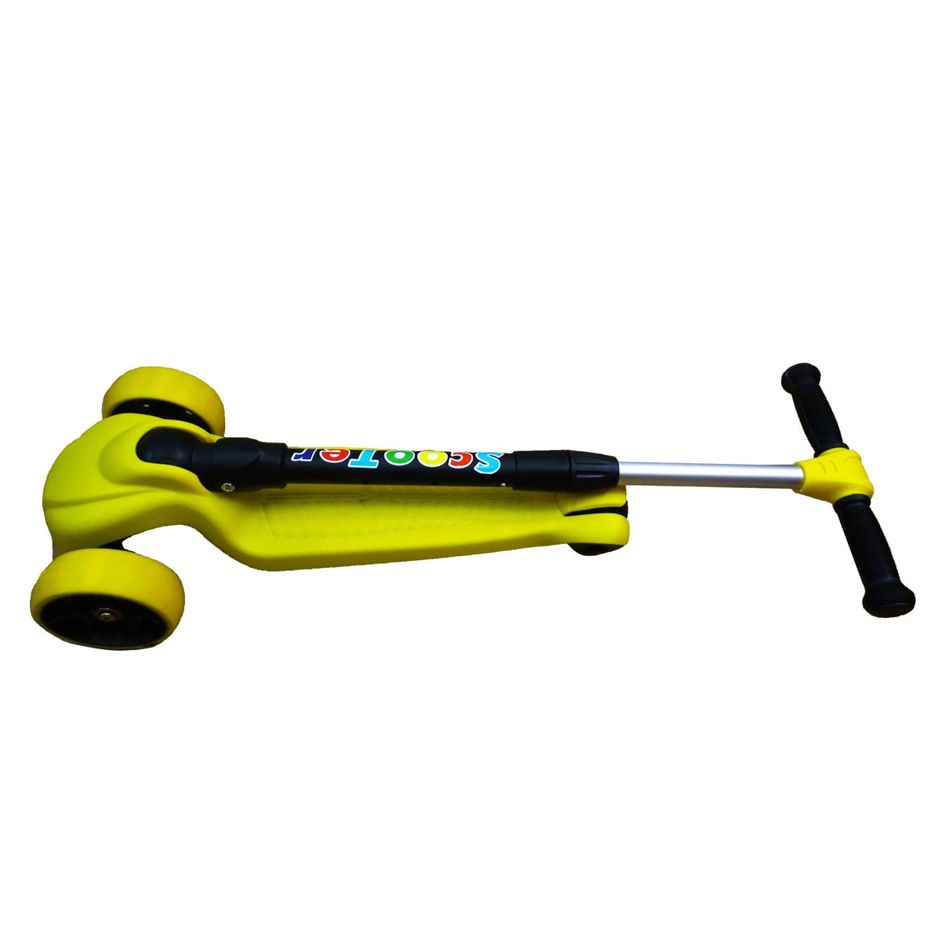 Trotineta scooter pentru copii, cu 3 roti, pliabila, galben - 2 | YEO