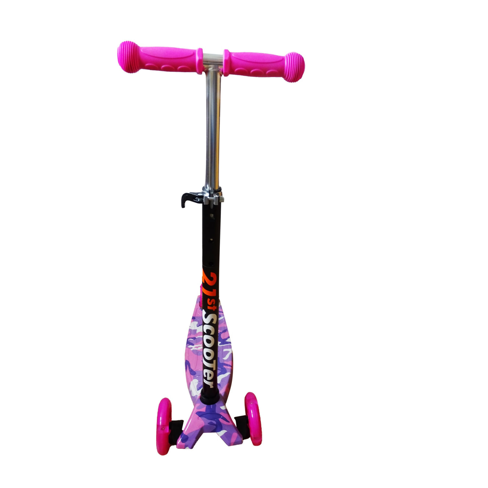 Trotineta „Scooter” pentru copii cu roti luminoase, roz - 2 | YEO