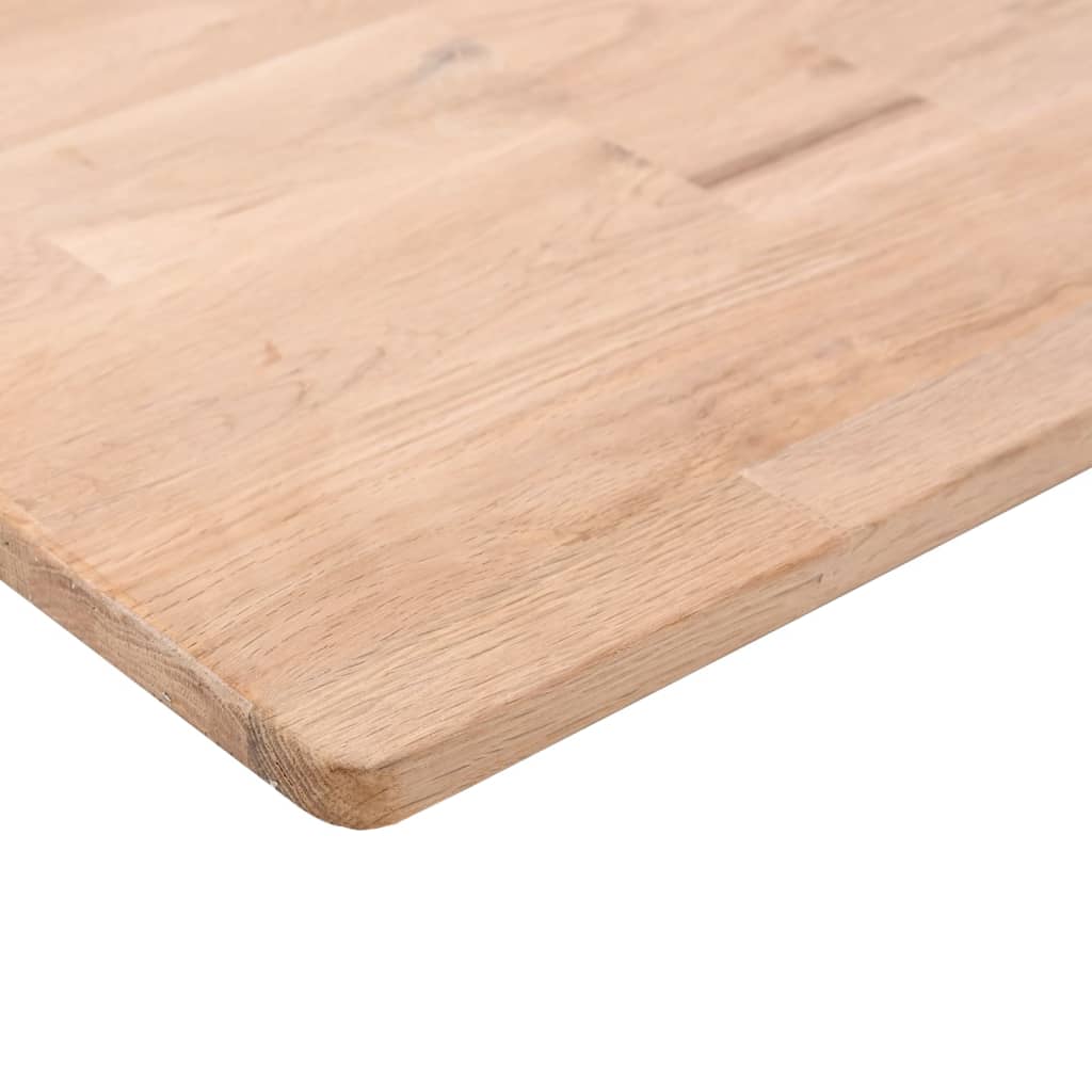 Polita, 80 x 20 x 1,5 cm, lemn masiv de stejar netratat — imaginea 3