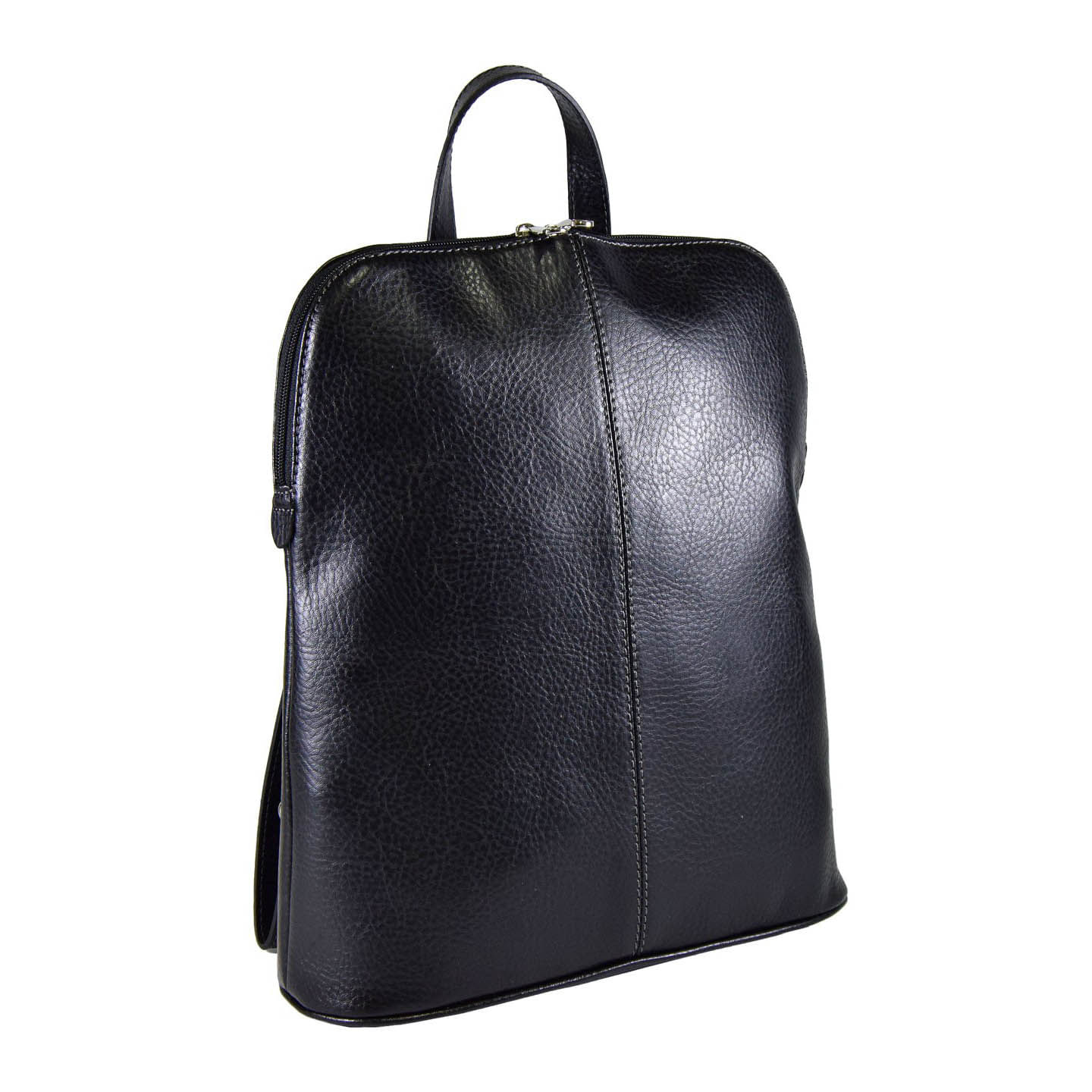 Rucsac/geanta dama din piele naturala moale, model 213, negru