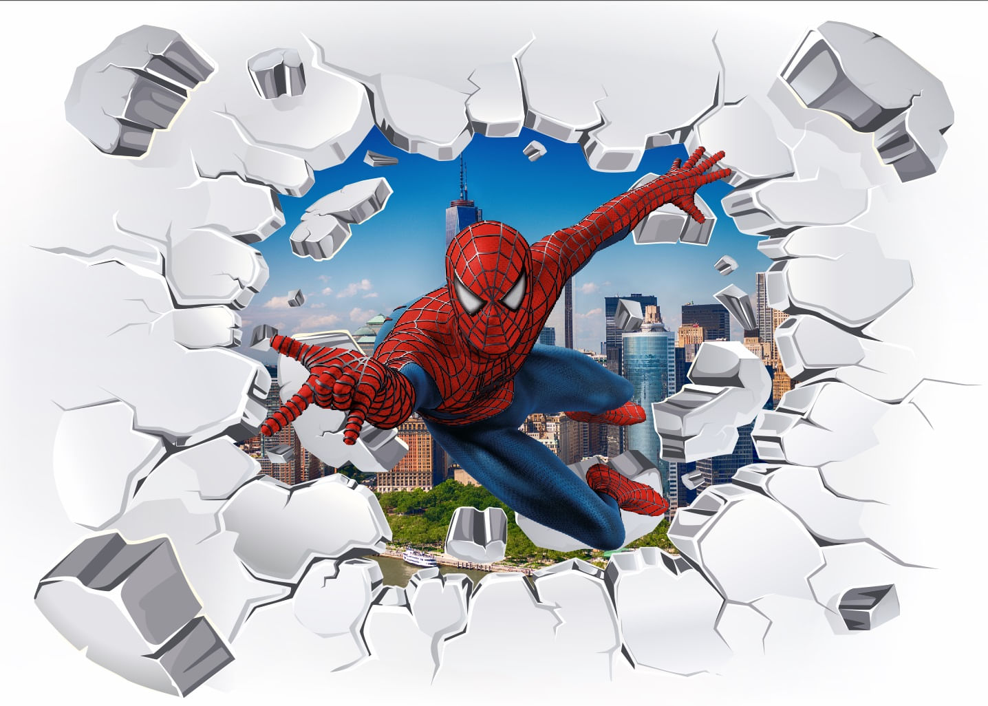 Autocolant, Spiderman in actiune, 220 x 135 cm