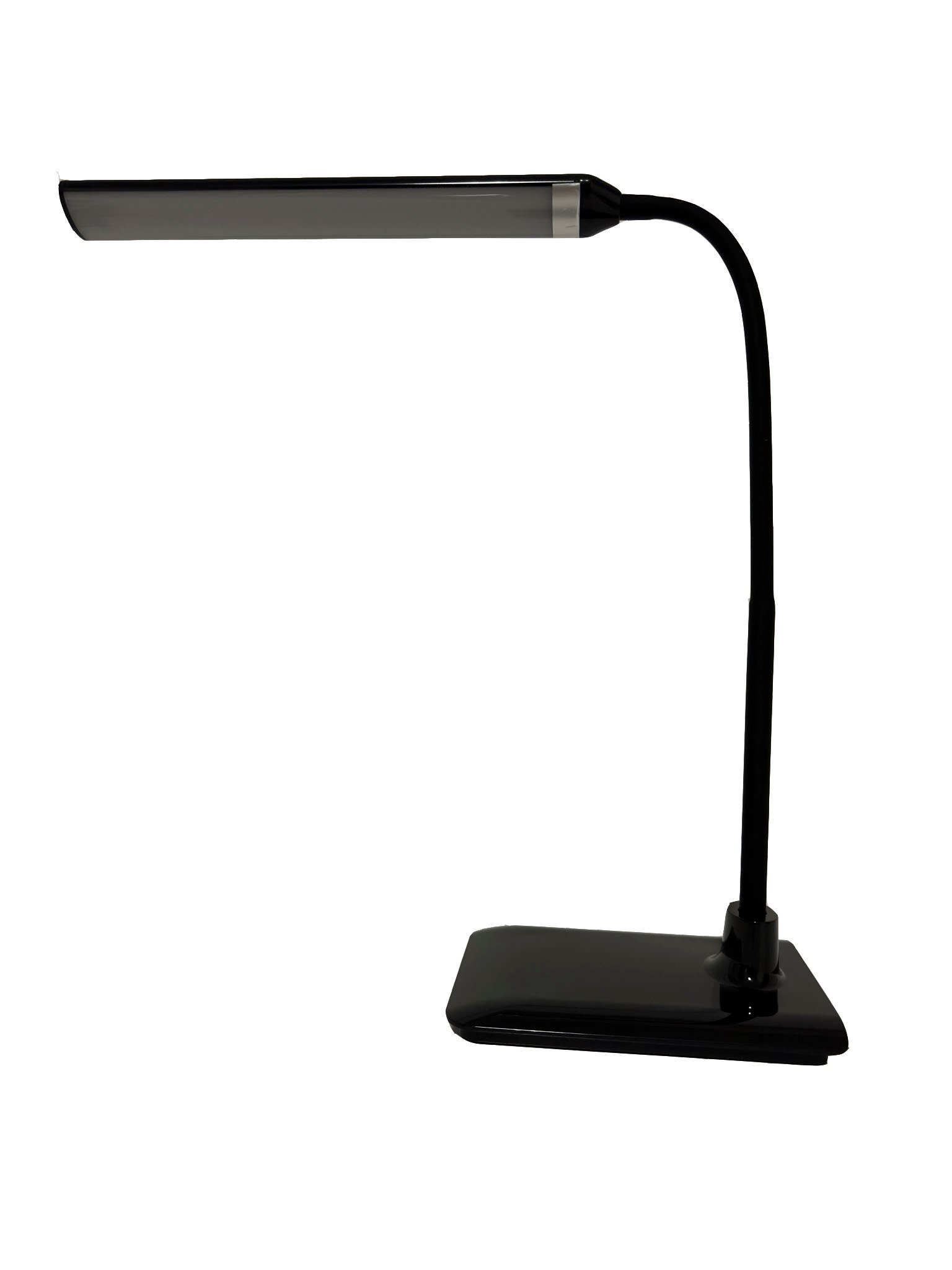 Lampa de birou LED cu brat flexibil si 4 intensitati de lumina, negru