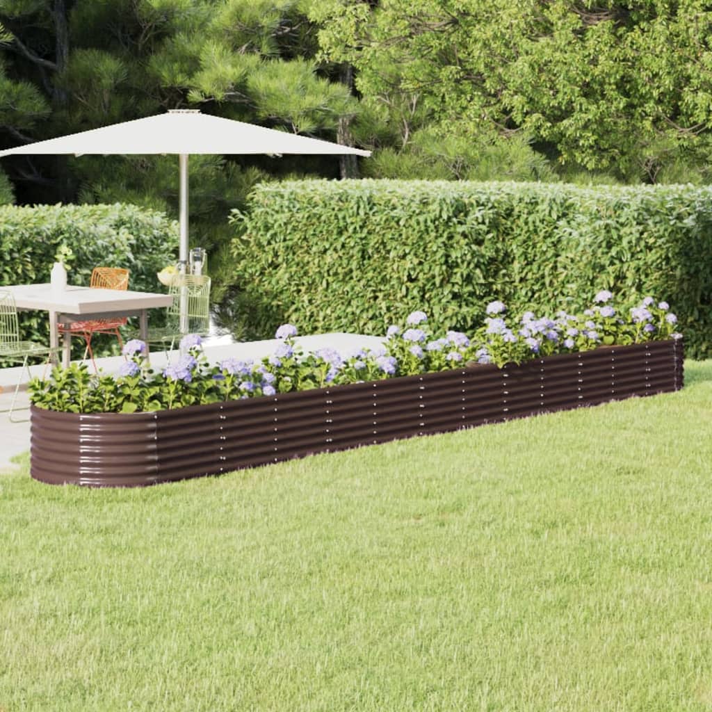 Jardiniera gradina, 512 x 80 x 36 cm, otel vopsit electrostatic