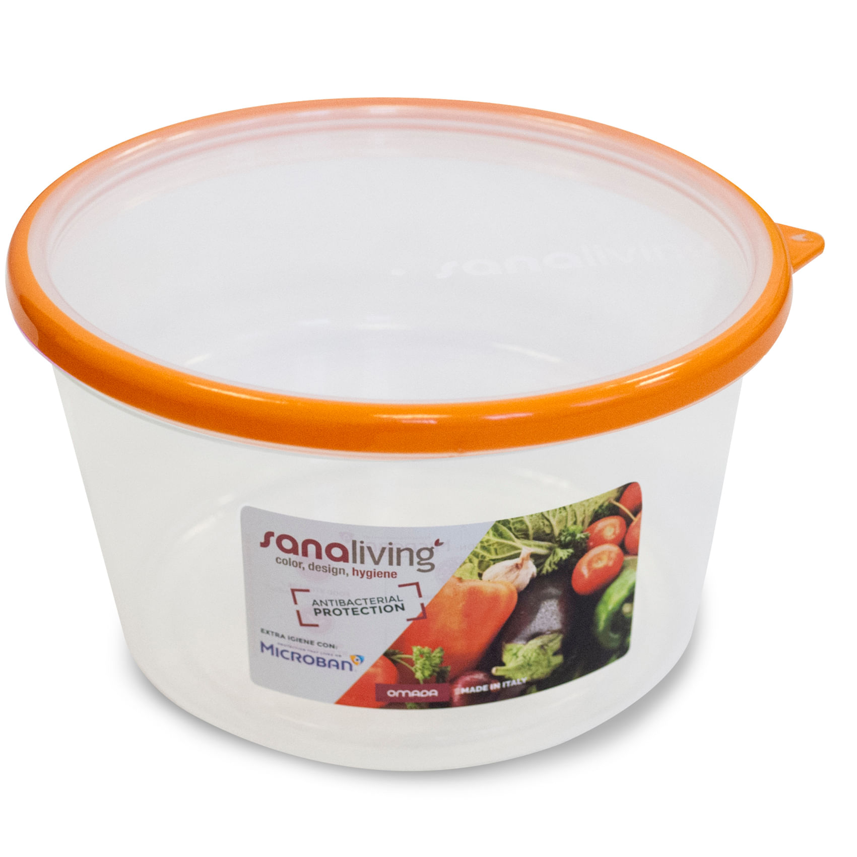 Cutie de conservare alimente rotunda Sanaliving 18x10,5 cm.1,6L