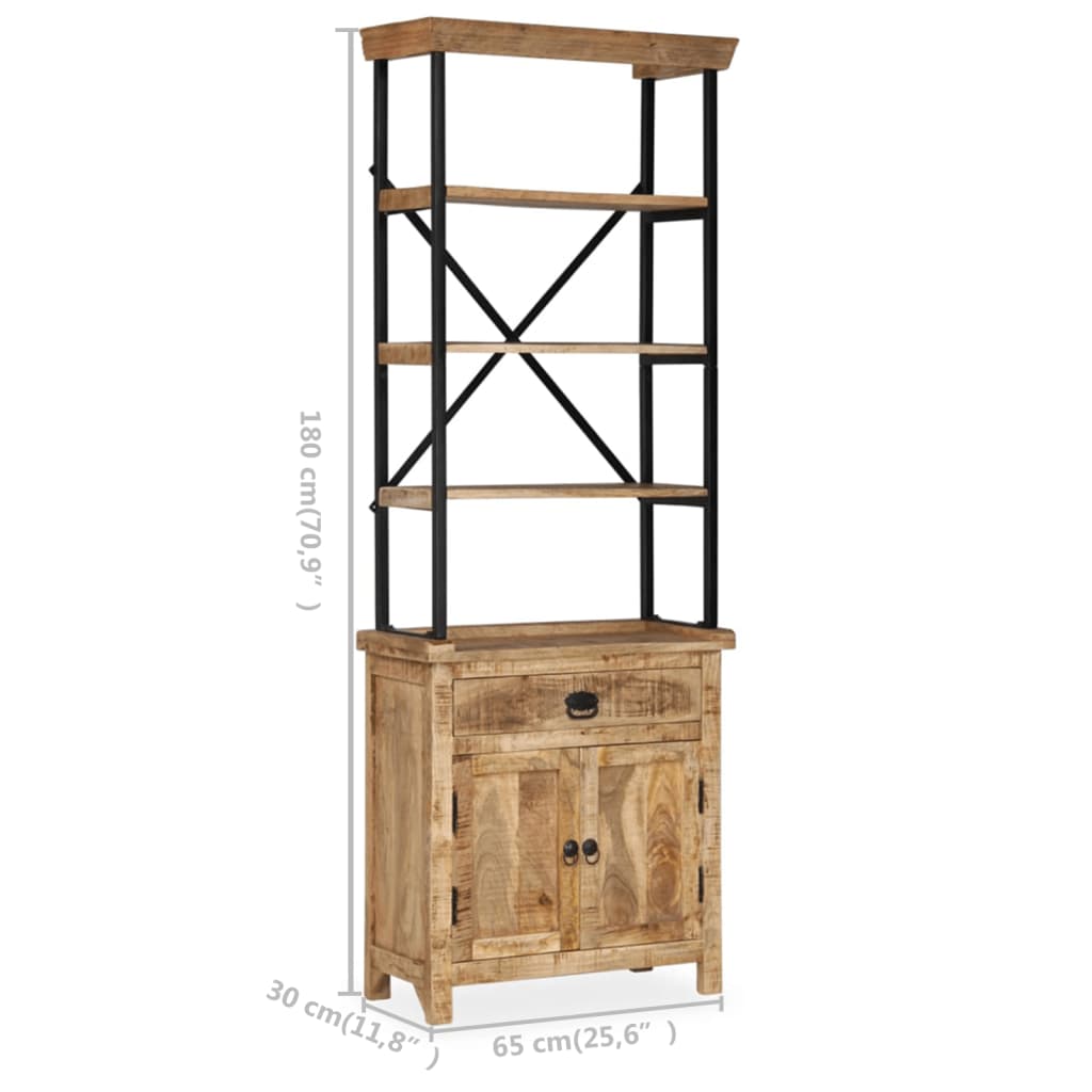 Servanta cu etajere, Lemn masiv de mango 65 x 30 x 180 cm — imaginea 2
