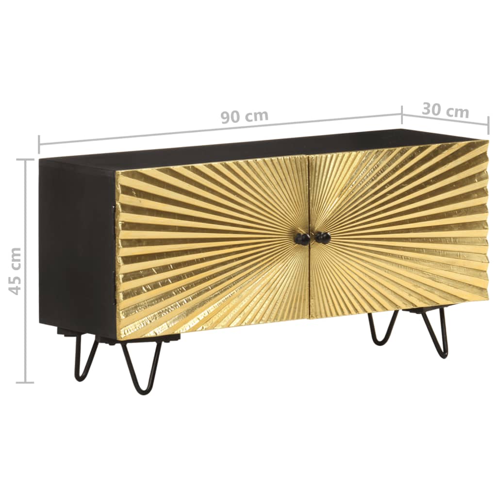 Comoda TV, 90 x 30 x 45 cm, lemn masiv de mango — imaginea 11