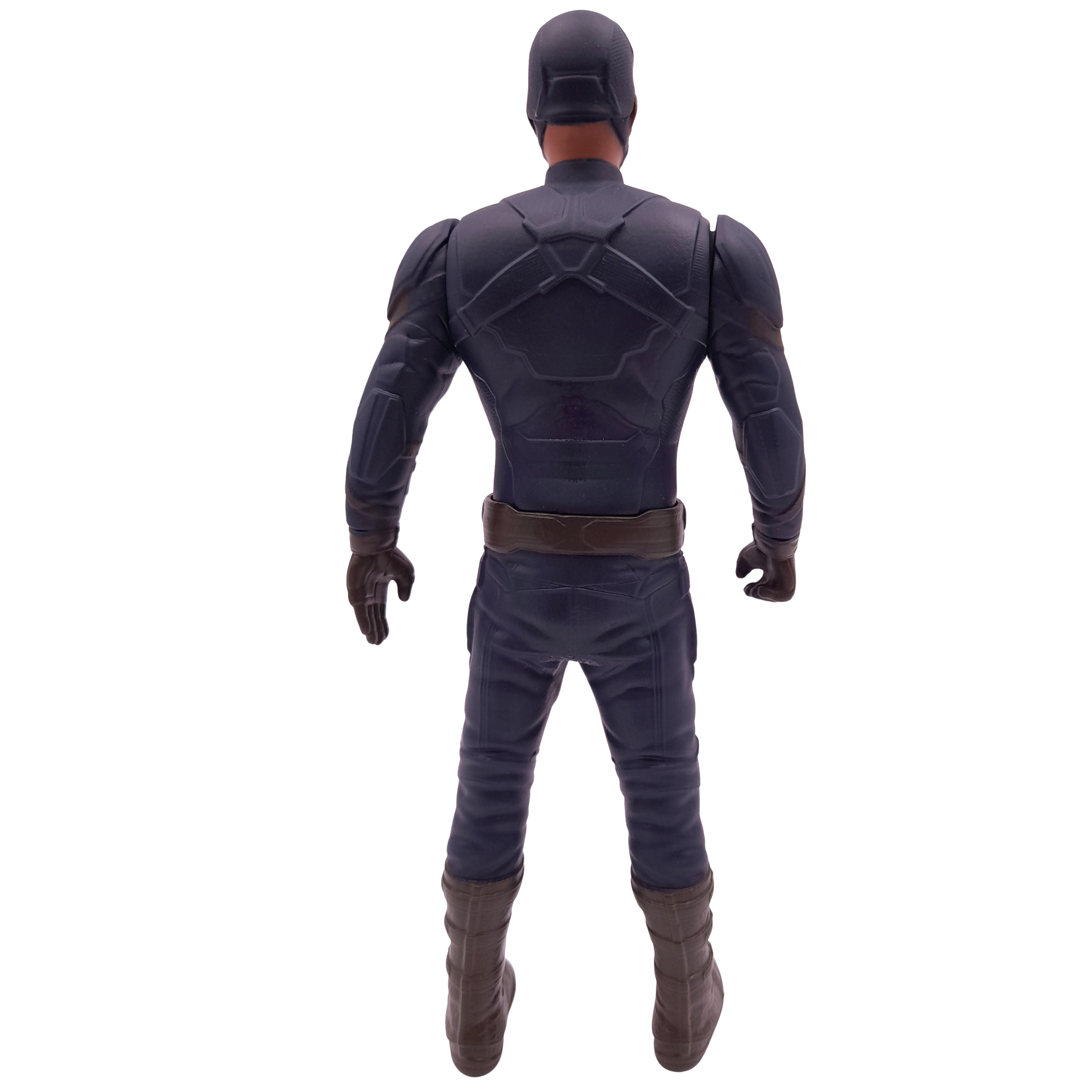 Costum Captain America pentru copii IdeallStore®, First Avenger, poliester, 7-9 ani, albastru, figurina inclusa - 4 | YEO