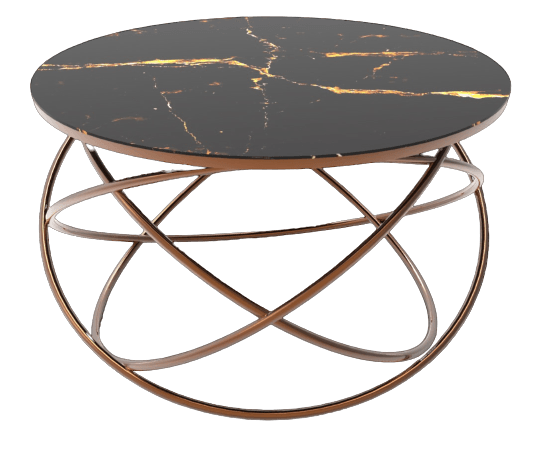 Masuta cafea galaxy black glass P1371 ArteLemn 75 x 75 x 45 cm