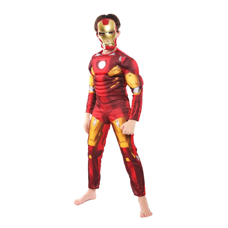Costum cu muschi Iron Man pentru baiat
