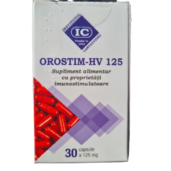 Orostim HV 125-supliment alimentar pentru copii cu proprietati imunostimulatoare, Institutul Cantacuzino,30 capsule