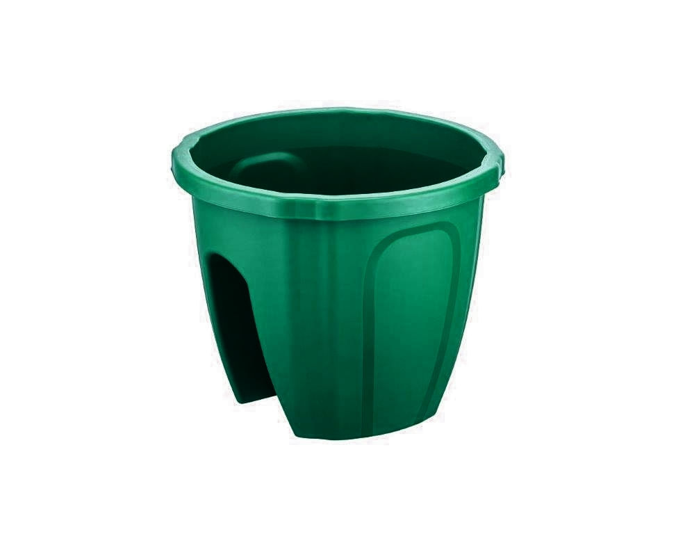 Ghiveci pentru balustrada balcon, verde, dimensiune 29.5x29.5x25 cm