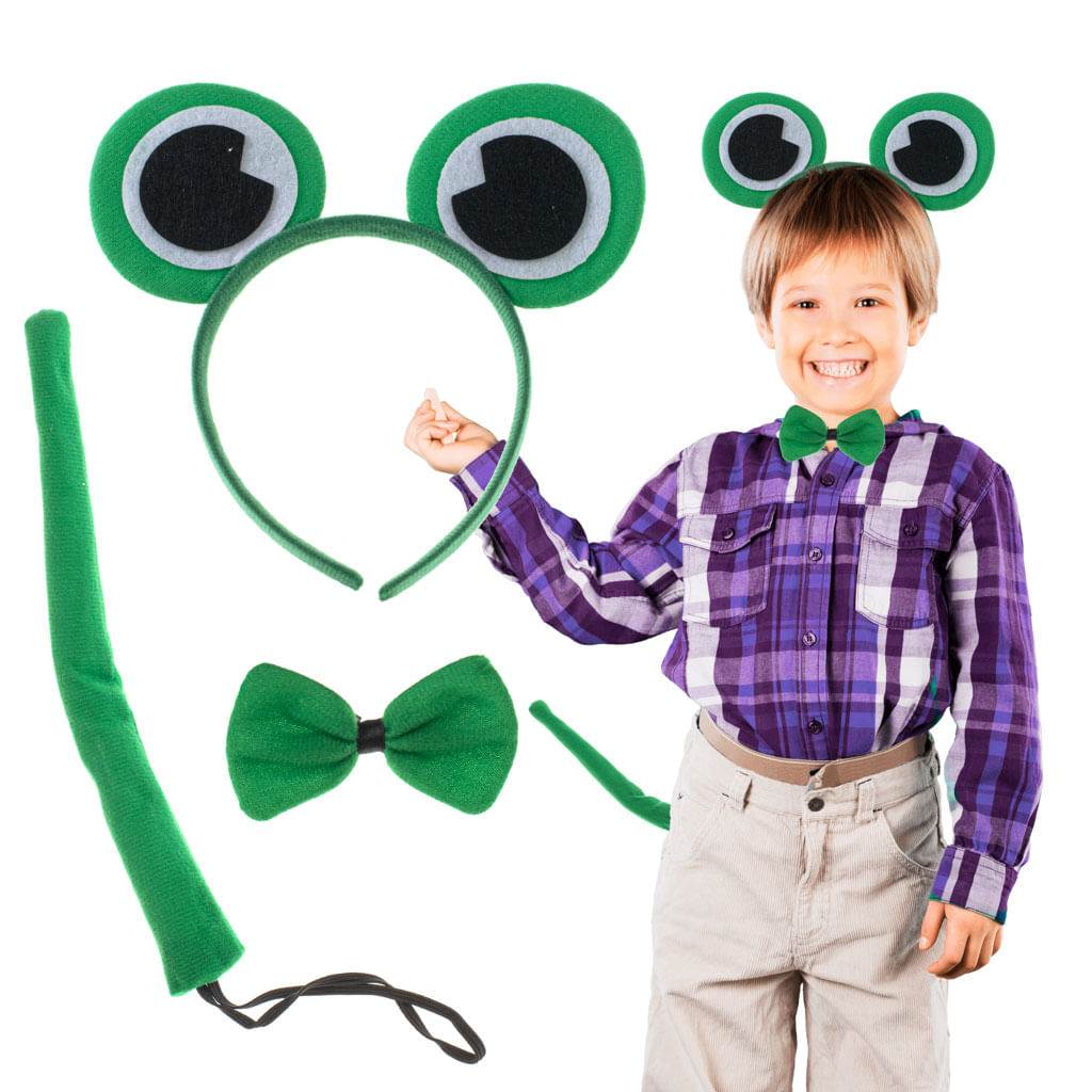 Set costumatie Broscuta, bentita, papion, coada, verde - imagine 2