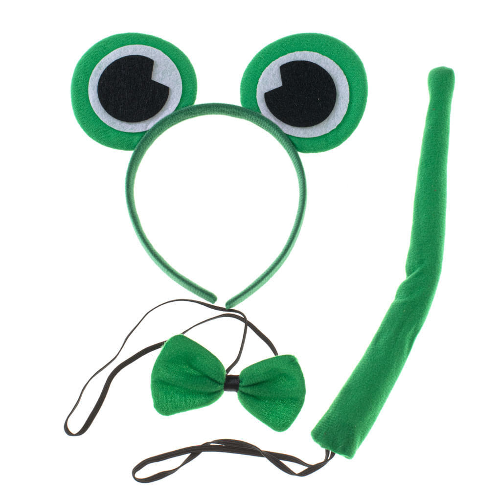 Set costumatie Broscuta, bentita, papion, coada, verde - imagine 3