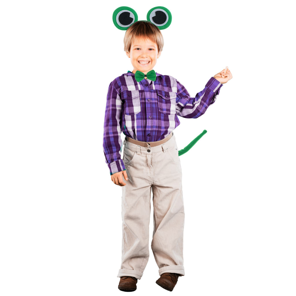 Set costumatie Broscuta, bentita, papion, coada, verde - imagine 5