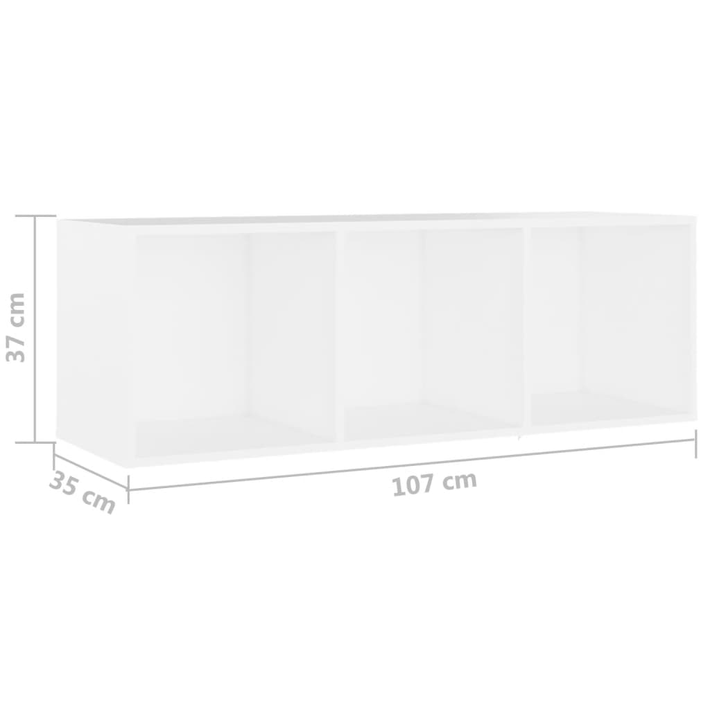 Dulapuri TV, 4 buc., alb, 107 x 35 x 37 cm, lemn prelucrat, Alb, 107 x 35 x 37 cm — imaginea 7