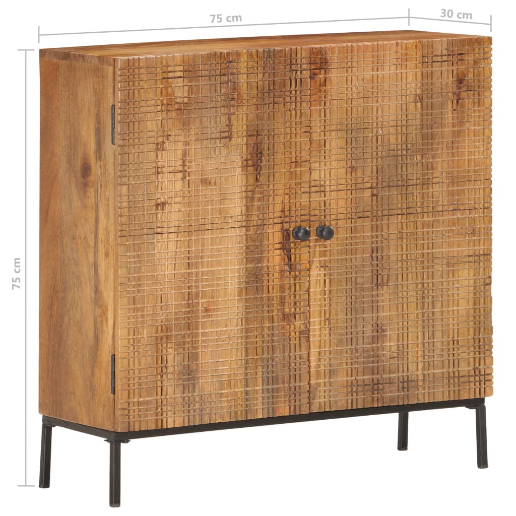 Servanta, 75 x 30 x 75 cm, lemn masiv de mango — imaginea 9