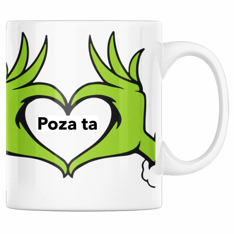 Cana personalizabila cu poza ta, Priti Global, Grinch, 330 ml