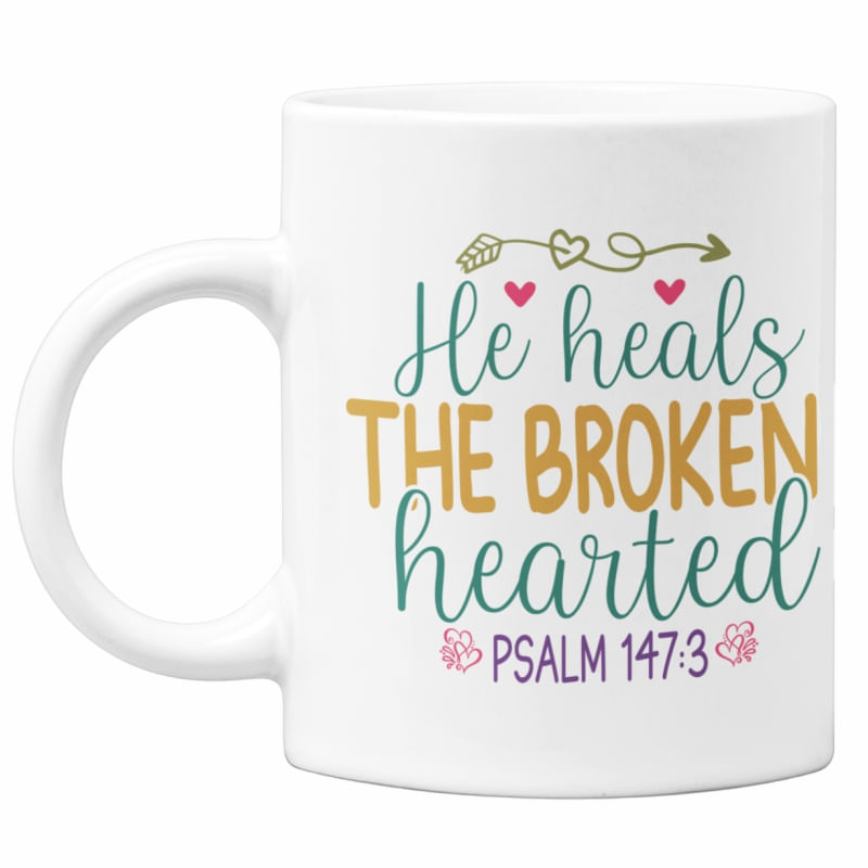 Cana He heals the broken hearted, Priti Global, Psalmul 28:7, 330 ml