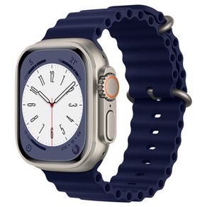 Curea din silicon pentru Apple Watch 1-8-SE, 38-41 mm, Breathe In, Bleumarin, KOF-BBL6956