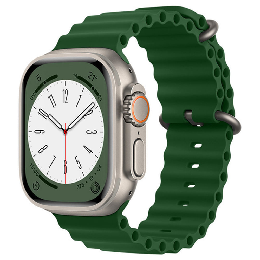 Curea din silicon pentru Apple Watch 1-8-SE, 42-49 mm, Breathe In
