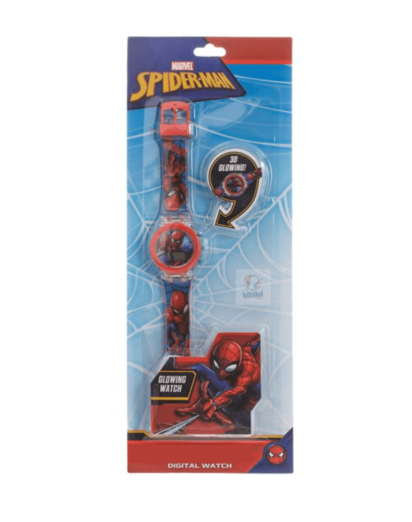 Ceas de mana digital pentru copii cu model Spiderman, baterie inclusa, silicon, multicolor, JMB-BBL7208 - 1 | YEO