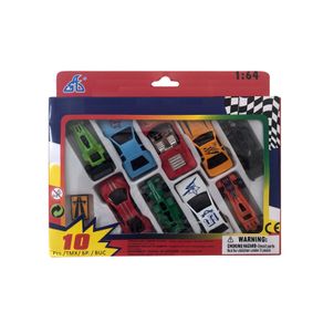 Set cu 9 modele de masinute pentru curse, City Racer, multicolor, BBL2836