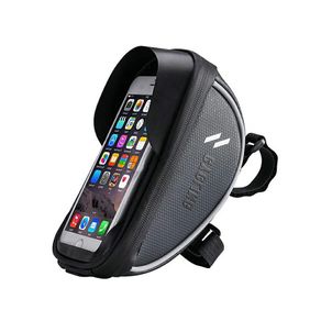 Borseta pentru bicicleta cu suport pentru telefon, functie touchscreen, impermeabil, Negru, BBL2850