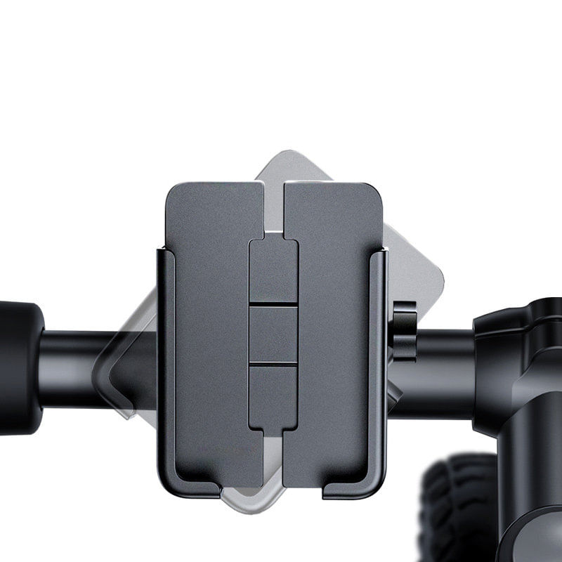 Suport telefon pentru bicicleta, motocicleta, scuter, trotinete, prindere ajustabila 17-38 mm, rotatie 360, Negru