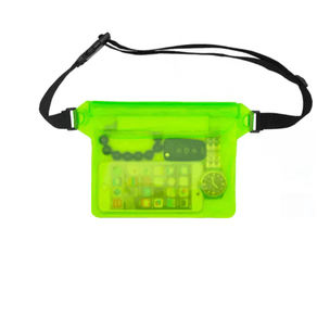 Borseta subacvatica, telefon si accesorii, centura reglabila, impermeabil, 22 x 17 cm, Verde Neon, COM-BBL5436