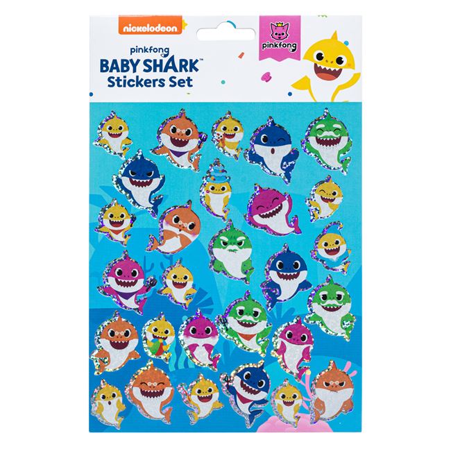 Set 200 stickere,cu Baby Shark, Multicolor, JMB-BBL7649