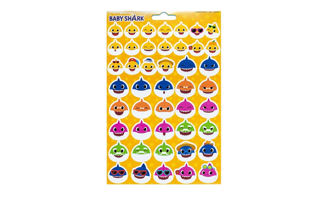 Set 200 stickere,cu Baby Shark, Multicolor, JMB-BBL7649 - 2 | YEO