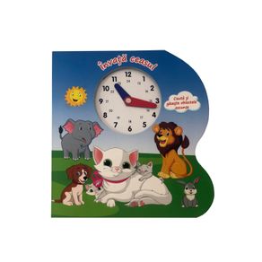 Carte ilustrata pentru copii, Invata ceasul, cauta si gaseste obiectele ascunse, cu animale, BBL2835