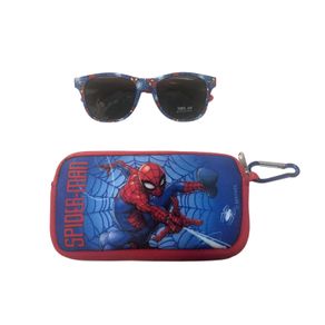 ochelari de soare pentru copii cu protectie uv Set ochelari de soare si etui cu carabina pentru copii, Spiderman, 100% protectie UV, +3 ani, Rosu Albastru