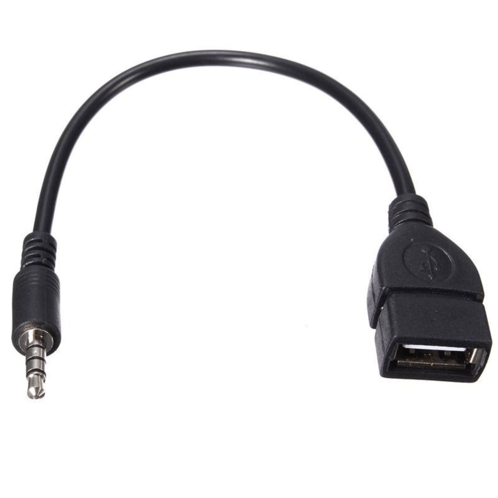 Cablu OTG USB mama la Jack 3.5 tata, 20 cm, Negru, AXT-BBL4626