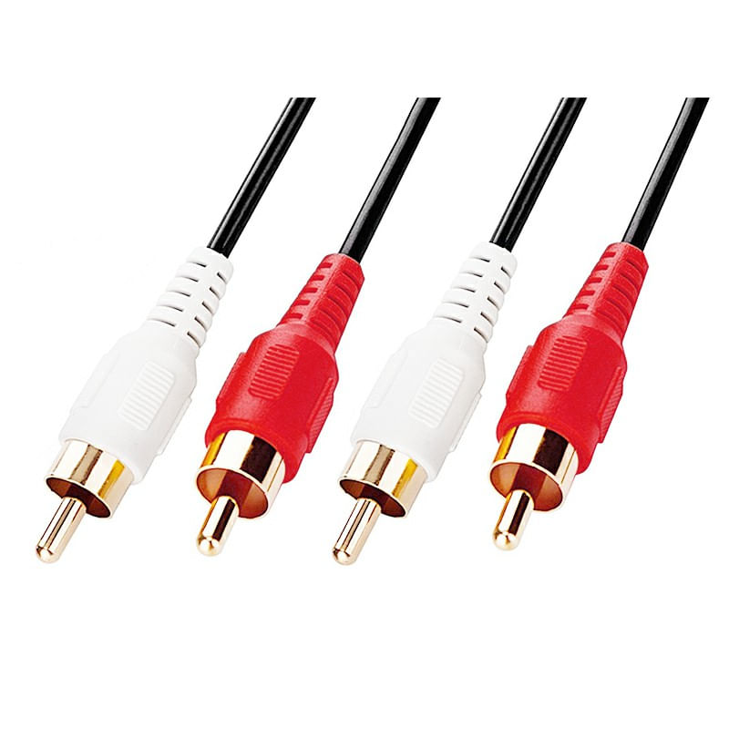 Cablu audio stereo 2 RCA tata la 2 RCA tata, 10 m, Negru, BBL1874 - 1 | YEO