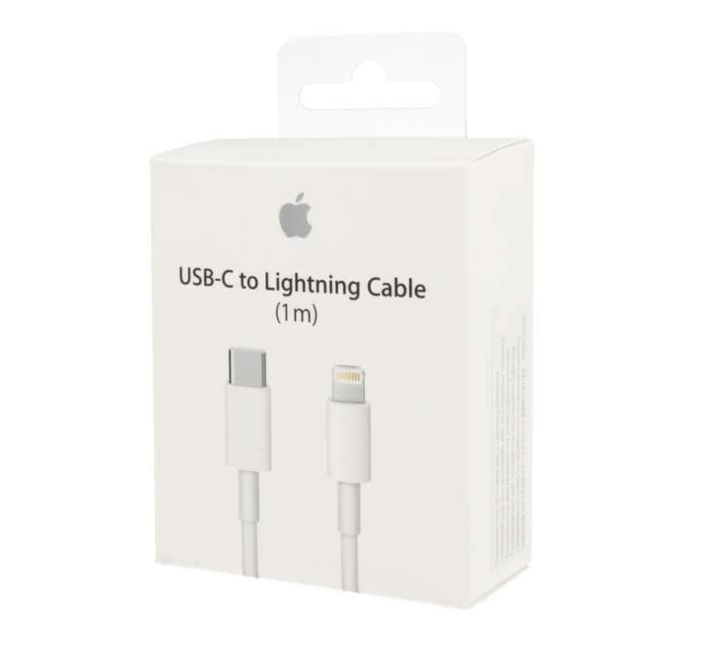 Cablu de date incarcare Apple original iPhone conector USB-C la Lightning, 1m, ambalaj original inclus, alb
