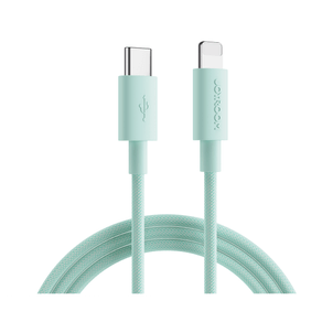transfer date de pe android pe iphone Cablu tip USB-C - conector iPhone, 20W PD, incarcare fast charge si transfer date,  2M, Ranforsat, Verde Menta