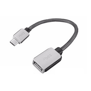 transfer date de pe huawei pe samsung Cablu 3.1 Type C la USB (mama)- Adaptor HUB tip C transfer date, 20 cm, Ranforsat, Samsung, Xiaomi,Gri