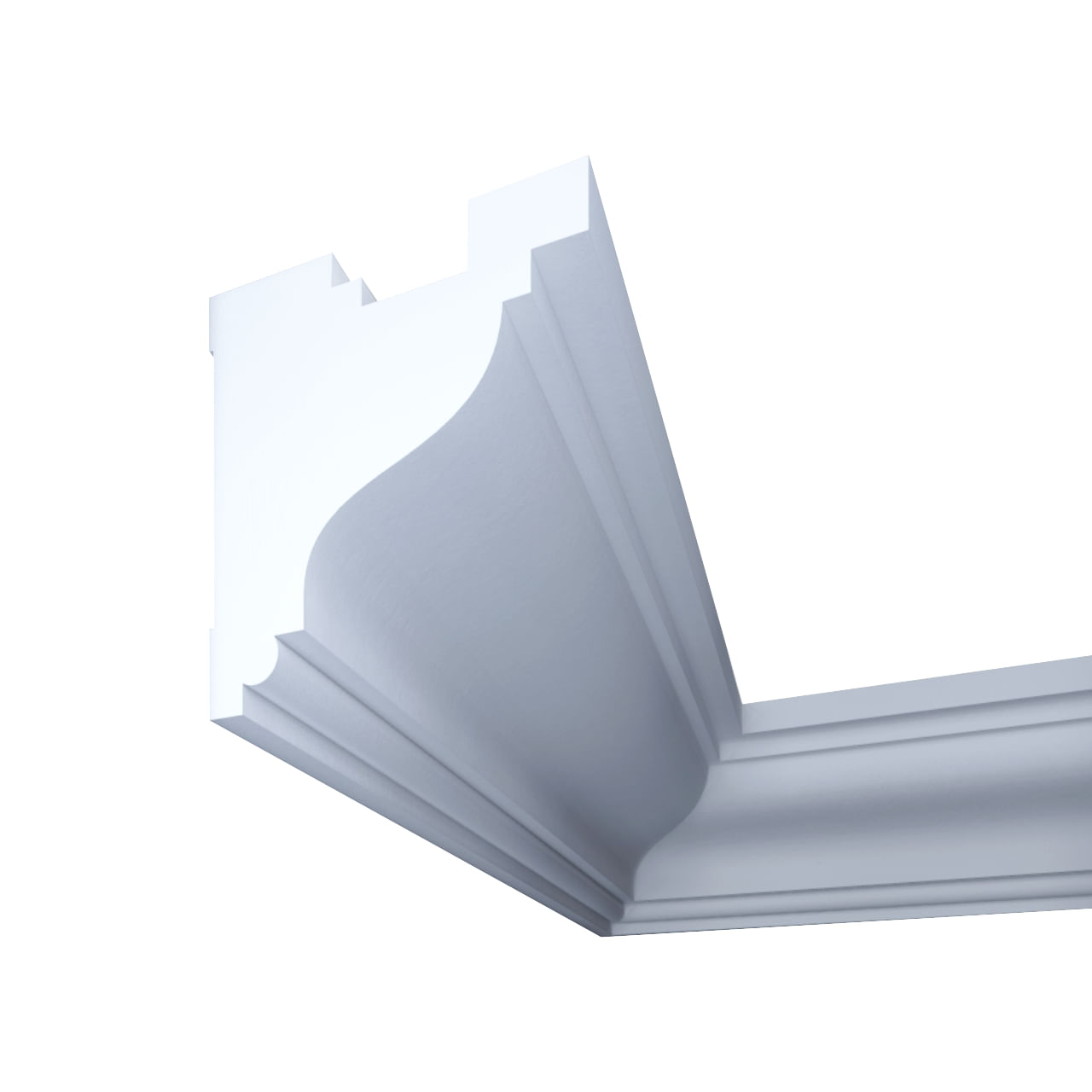 Bagheta decorativa pentru banda led din polistiren extrudat, alb 97×74×2000mm, Bl15 — imaginea 2