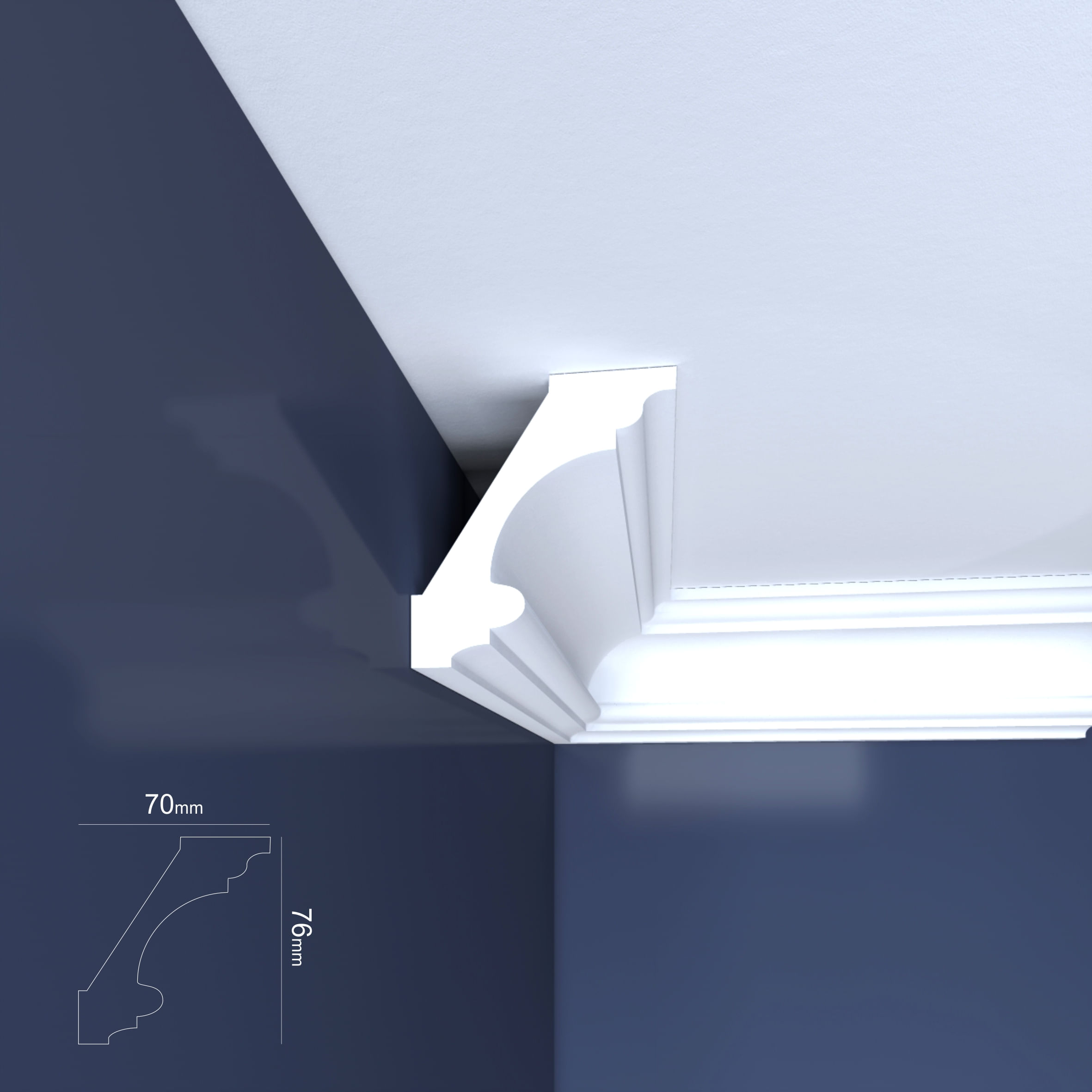 Scafa decorativa din polistiren xps Thermodecor B10, 2 m — imaginea 2